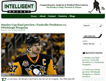 Tablet Screenshot of intelligenthockey.com